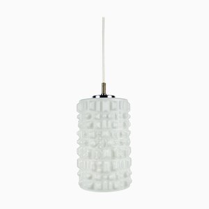 German White Opaline Glass Ceiling Lamp from Peill & Putzler, 1970s