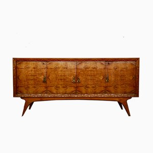 Mid-Century Italian Cherrywood and Walnut Sideboards, 1950s, Set of 2