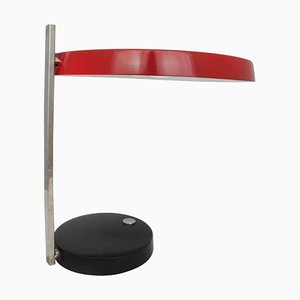 Red, Chrome and Black Oslo Desk Lamp by Heinz Pfaender, 1962