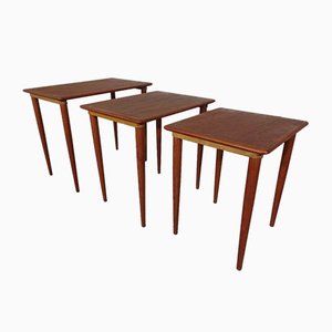 Tables Gigognes en Teck, Danemark, 1960s, Set de 3