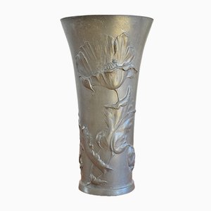 Art Nouveau Vase by Hugo Leven for Kayserzinn, 1900s