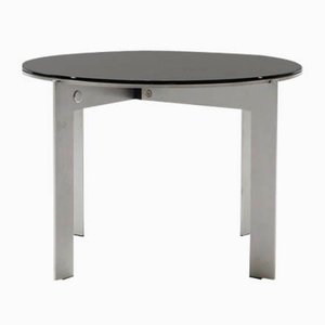 Table d'Appoint Ro34.4 en Acier Inoxydable avec Plateau Miroir par Barh