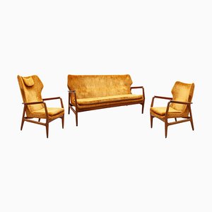 Living Room Set by Aksel Bender Madsen for Bovenkamp, 1952, Set of 3