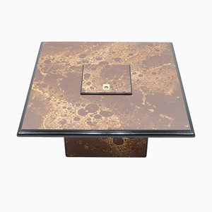 Lacquered Brass Bar Coffee Table from Maison Jansen, 1970s