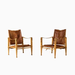 Safari Lounge Chairs by Kaare Klint for Rud. Rasmussen, 1960s, Set of 2