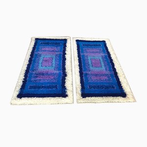 German Pure Wool Abstract Graphic Art Rugs from Gilde, 1960s, Set of 2