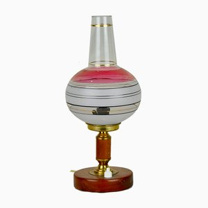 Pink and White Tulip Table Lamp, 1960s
