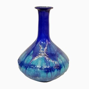 Grand Vase Bleu en Céramique, 1970s
