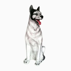 Scultura in ceramica raffigurante un cane, anni '60
