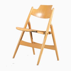 Beech Model SE18 Folding Chair by Egon Eiermann for Wilde+Spieth, 1960s