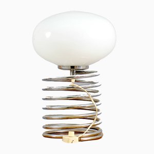 Lampada da tavolo Mid-Century ovale in vetro opalino di De Nieuwe Honsel