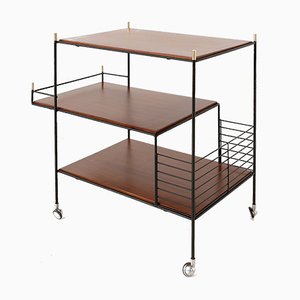 Italian Rosewood Bar Cart, 1960s