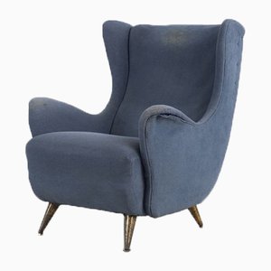 Mid-Century Italian Wing Chair from ISA Bergamo, 1950s