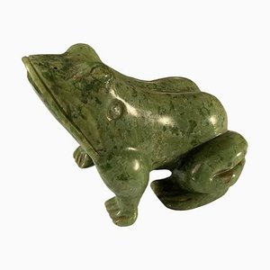 Chinese Carved Jade in the Shape of a Frog, 1940s