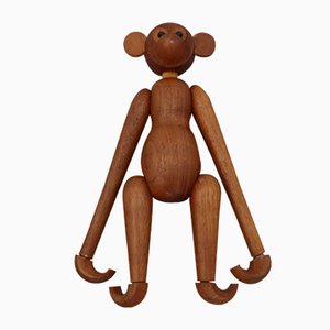 Mono danés vintage de madera, años 70. Juego de 2