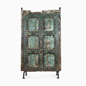 Antique Wood Door on Steel Base
