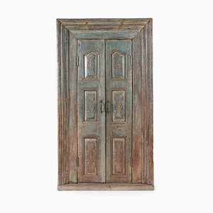 Antique Wood Door with Mirror