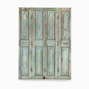 Vintage Patinated 4-Door Room Divider