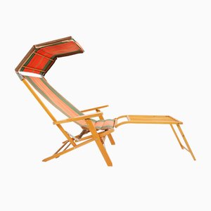 Scandinavian Outdoor Folding Lounge Chair from Luchs, 1950s