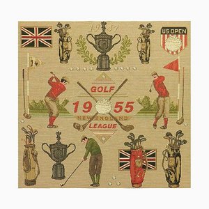 Tapiz US Open Country conmemorativo Golf New England League, años 50