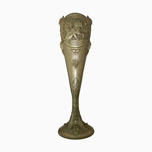 Art Nouveau Pewter Vase by André Villien, 1900s
