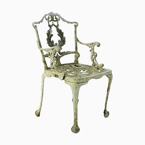 Weathered Cast Iron Patio Garden Chair, 1960s
