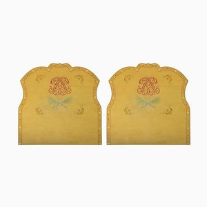 Trompe L'oeil Bed Headboards by Lepetz, 1970s, Set of 2