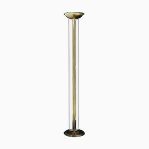 Art Deco Revival Style Uplight Torchiere Floor Lamp in the Style of Jean Perzel, 1970s