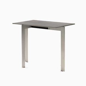 Joined R50.4 Stainless Steel Side Table with Leather Top by Barh