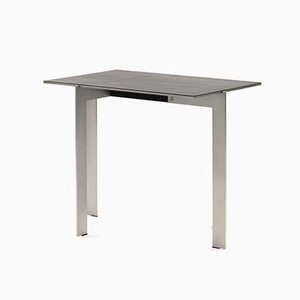 Table d'Appoint R50.4 en Acier Inoxydable avec Plateau en Cuir par Barh