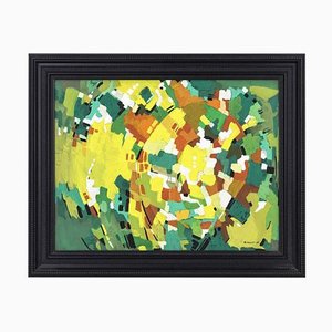 Polychrome Abstract Gouache by Marcel Mulot, 1965