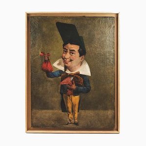 19th Century Oil on Canvas Caricature by Armand Désiré Gautier