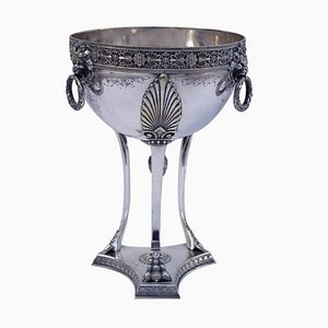 Coupe Style Athénienne en Plaqué Argent Plaqué, 1870s