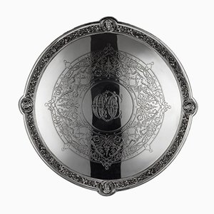 19th Century Victorian English Solid Silver Salver from John Hunt & Robert Roskell, 1870s