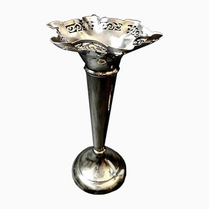 Victorian EPNS England Silver-Plated Trumpet Vases,  Set of 2