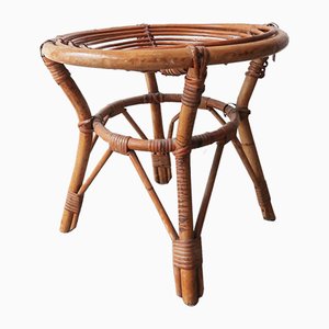Mid-Century Hocker aus Bambus, 1950er
