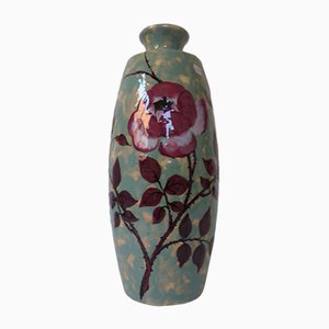 Große französische Art Deco Keramikvase von Simone Larrie für d'Argyll, 1930er