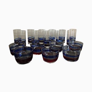 Water Glasses and Bowls Set by Fulvio Bianconi, 1960s, Set of 18