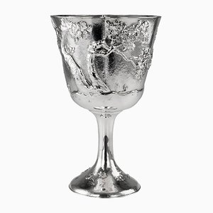 Antique Japanese Solid Silver Goblet from Nomura, 1900s