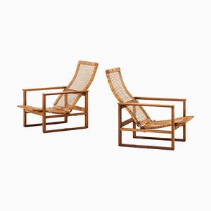 Set of Danish Model BM-2254 Easy Chairs by Børge Mogensen for Fredericia Stolefabrik, 1950s
