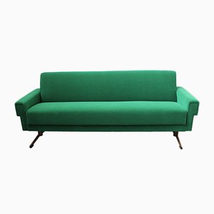 Italienisches Mid-Century Sofa in Smaragdgrün
