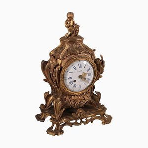 Reloj de mesa de bronce, siglo XIX