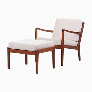 Set of Lounge Chair and Ottoman Set by Arden Riddle, 1960s