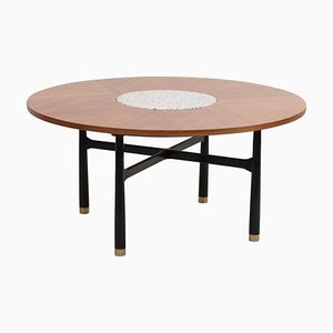 Großer Tisch aus Nussholz & Terrazzo Marmor von Harvey Probber, 1960er