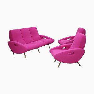 Sofa and Armchair Set by Maurice Mourra Freres, 1950s, Set of 3