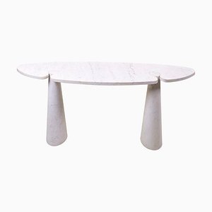 Table Console Eros en Marbre de Carrare Blanc par Angelo Mangiarotti pour Skipper, 1970s