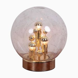 Lámpara de mesa grande en forma de globo de vidrio soplado de Doria Leuchten, años 70
