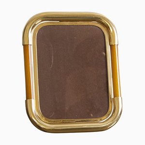 Picture Frame in Brass and Glass by Tommaso Barbi, 1960s