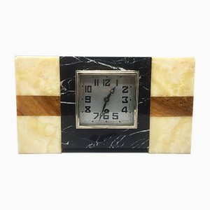 Orologio Art Déco in marmo di Manufrance, anni '30