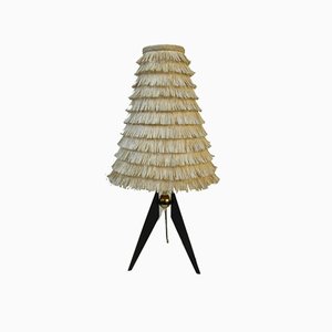 Lámpara de mesa trípode austriaca de latón, años 50